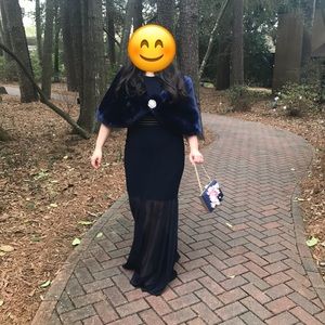 NW Nightway Navy blue long dress | Evening dress | Wedding guest